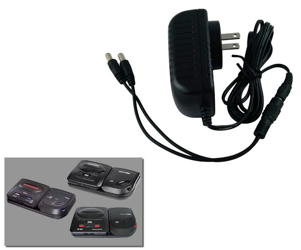 Regulated 2-in-1 power supply for Sega Mega Drive/Genesis model 2 + Mega CD with US plug