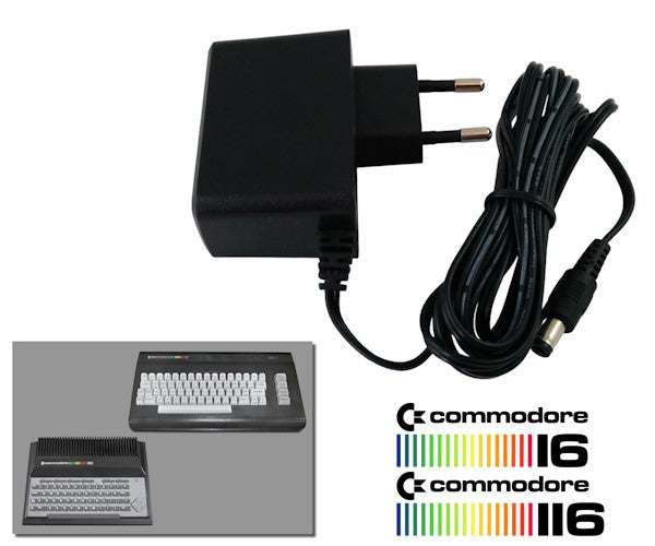 Regulated power supply for Commodore 16 and 116 with EU plug