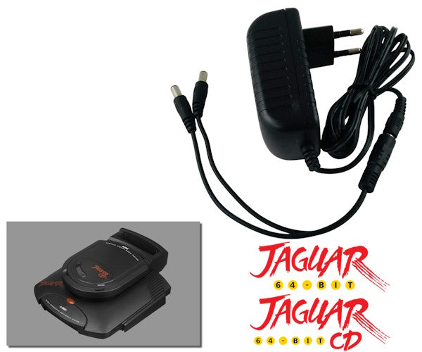 Regulated 2-in-1 power supply for Atari Jaguar + CD with EU plug