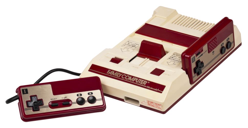 Nintendo Famicom console with one controller