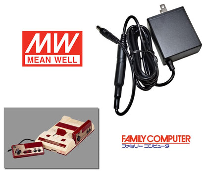 Regulated Mean Well power supply for Nintendo Famicom with US plug